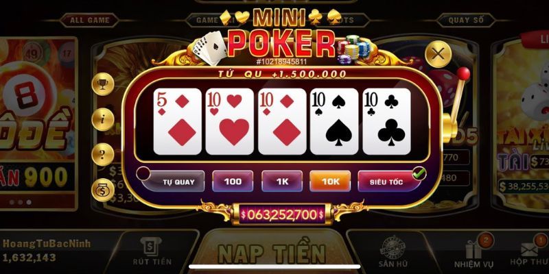 Mini poker b52 club Các chiến thuật khi chơi mini poker b52 club